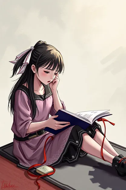 Two Girls Reading and Laughing Together