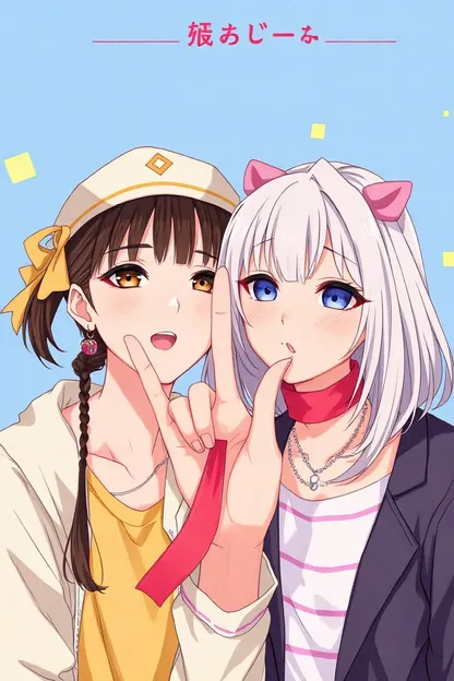 Two Girls Use One Finger Jointly