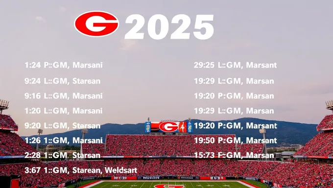 UGA Football Schedule for 2025 Revealed