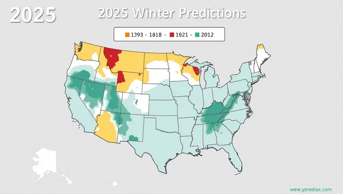 USA 2025 Winter Map Weather Predictions