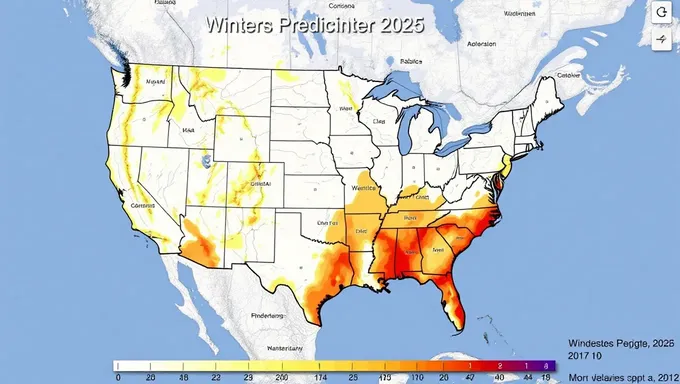 USA 2025 Winter Weather Predictions Map