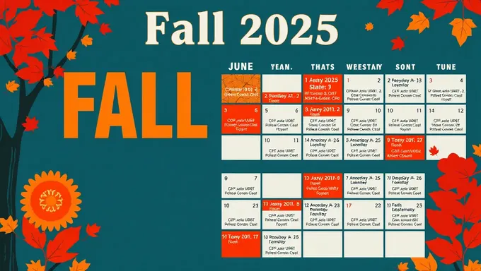 UTD 2025 Fall Academic Year Calendar