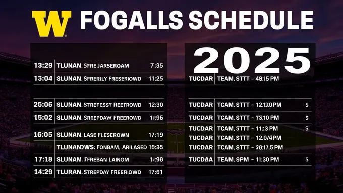 UW Football 2025 Schedule Released with New Format