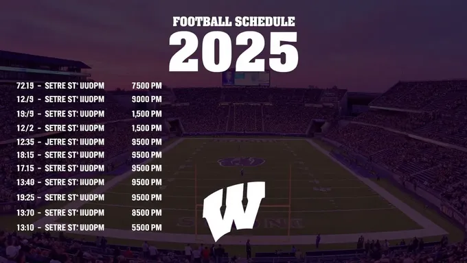 UW Football Schedule for 2025 Announced