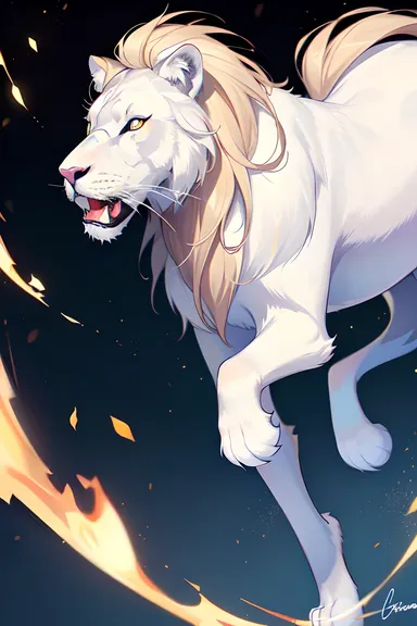 Uncommon White Lion Animal Images for Display Use