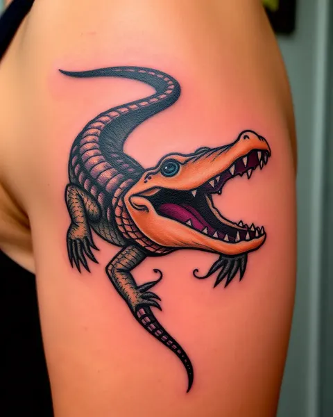 Unique Design for Alligator Tattoo Artwork Created