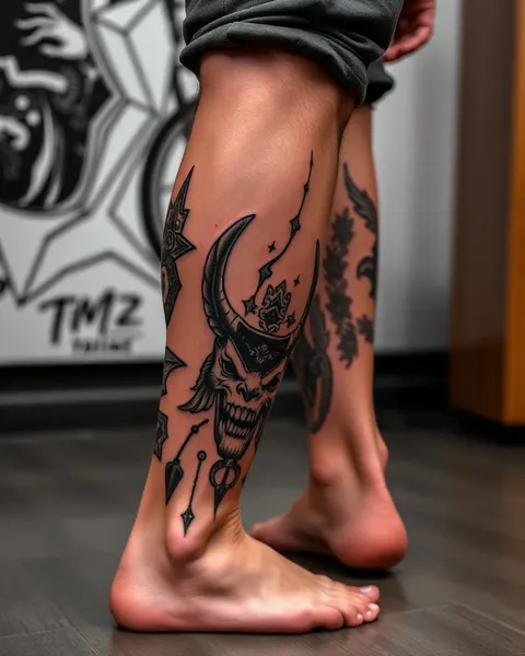 Unique Men's Calf Tattoos Designs