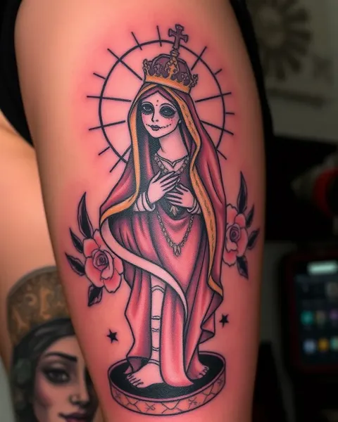 Unique Santa Muerte Tattoo Design Ideas