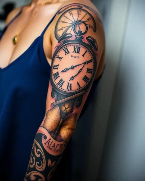 Unique clock tattoos for personal style statements