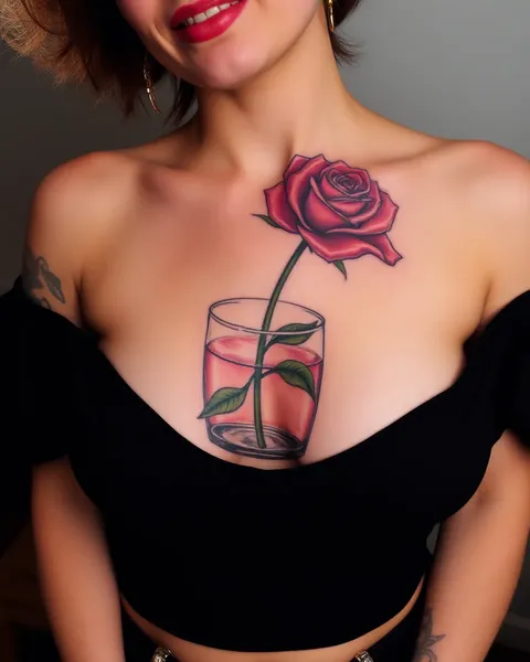 Unique rosé Tattoo Ideas for Women and Men