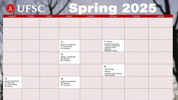 UofSC Spring 2025 Calendar Now Available