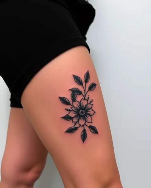 Upper Leg Tattoo Designs for Women's Inner Beauty