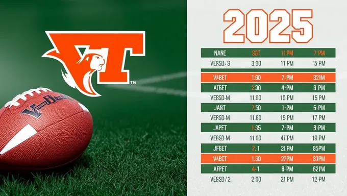 VT Football Schedule 2025 Announced for Next Season