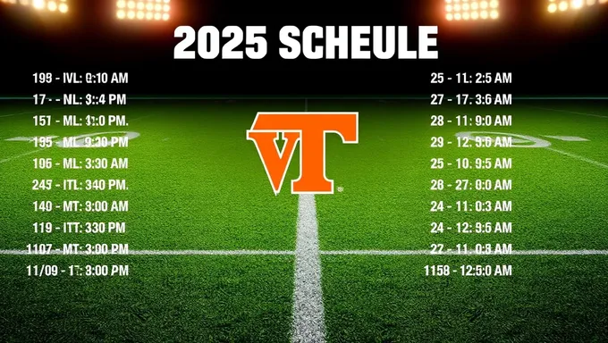 VT Football Schedule 2025 Includes Homecoming Game