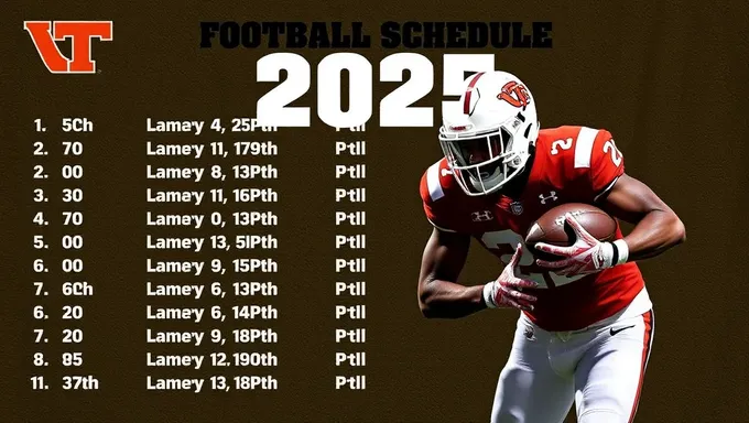 VT Football Schedule 2025 Includes Rivalry Matchups