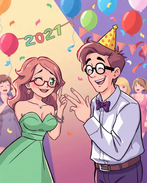 Vibrant Cartoon Celebration Picture for Special Occasions