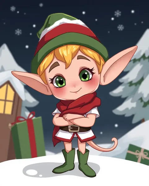 Vibrant Cartoon Elf Images Create Whimsical Atmosphere