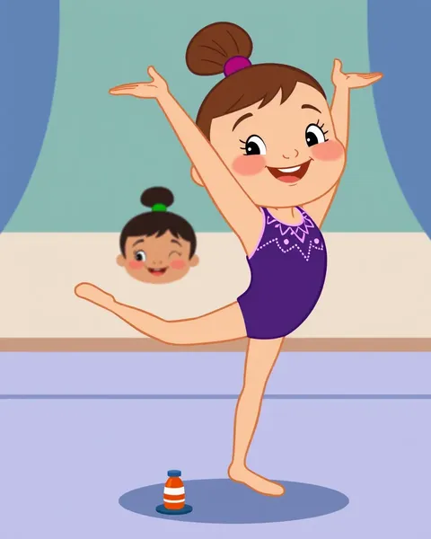 Vibrant Cartoon Gymnastics Pictures Inspire Wonder