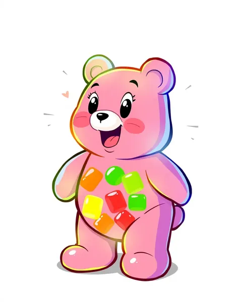 Vibrant Cartoon Images of Gummy Bears Play