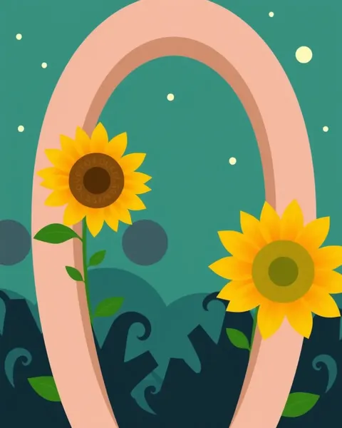 Vibrant Cartoon Sunflower Pictures for Kids