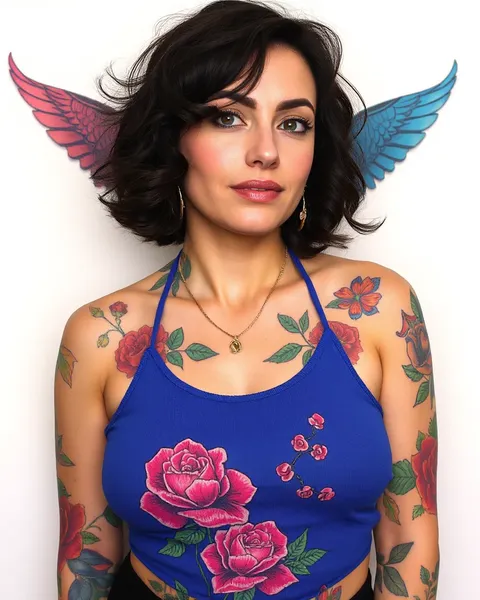 Vibrant Colorful Contrast Tattoos for Body Art