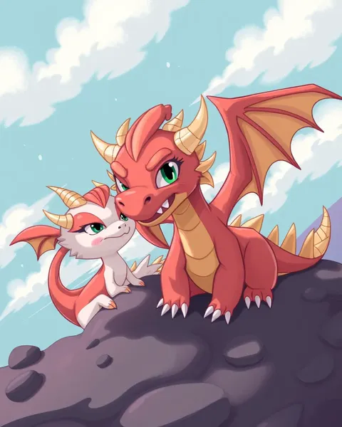 Vibrant Images of Cartoon Dragons