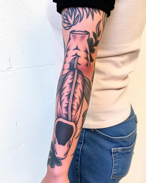 Vibrant Koi Carp Tattoo Sleeve Design for Body