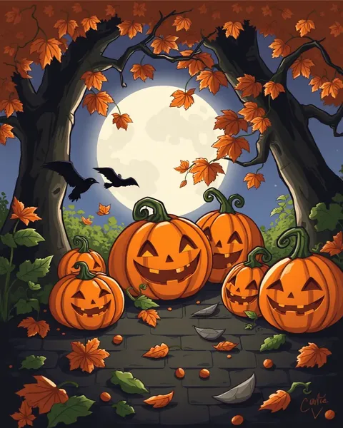 Vibrant Pumpkin Cartoon Picture Display