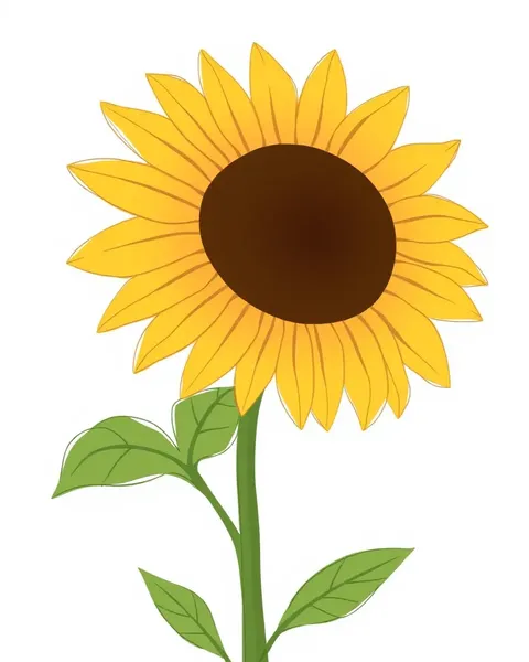 Vibrant Sunflower Cartoon Images for Artwork