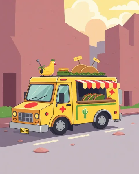 Vibrant Taco Truck Cartoon Images for Fun