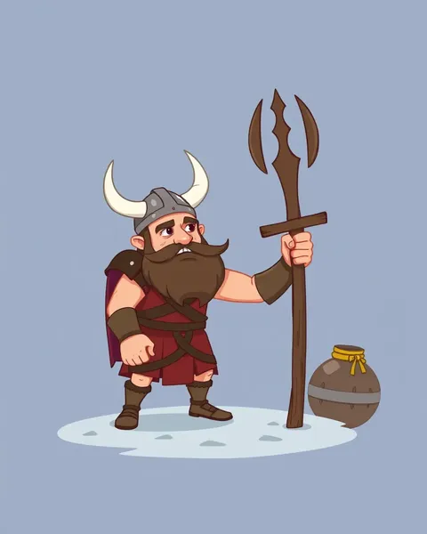 Viking Cartoon Images: Colorful Portrayal of Mythical Beings