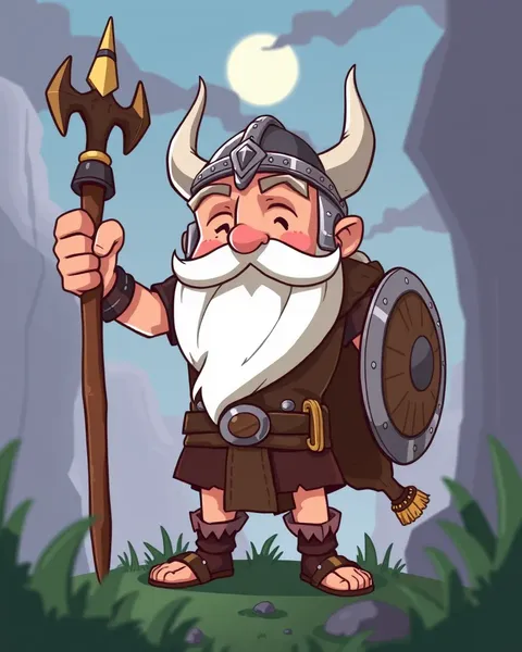 Viking Cartoon Images: Mythological Scenes and Characters