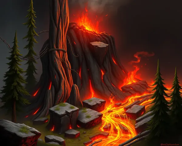 Volcanic Fire PNG File Description