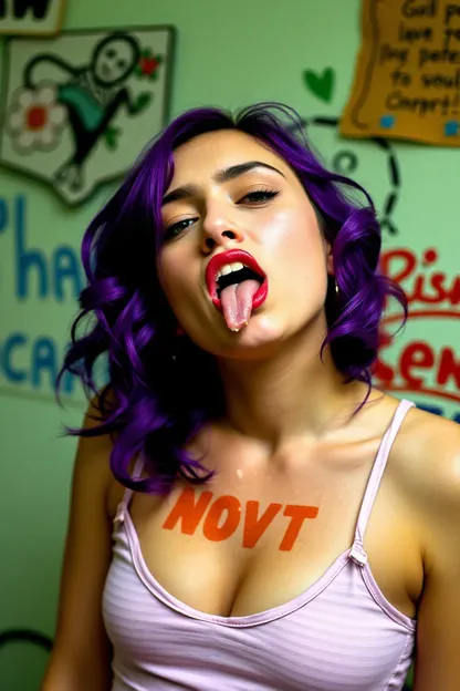 Vomit-Covered Dick 69: Purple Hair Girl's Mishap