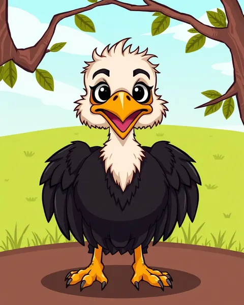 Vulture Cartoon Picture for Children's Book