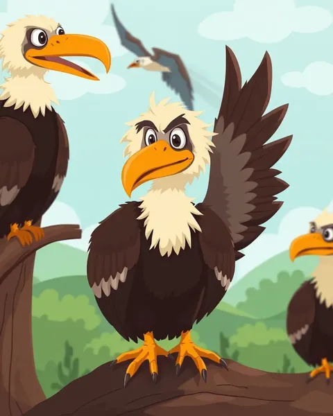 Vultures in Cartoon Formations