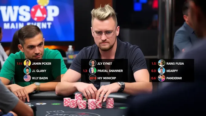 WSOP Main Event 2025 Chip Leaders Standings