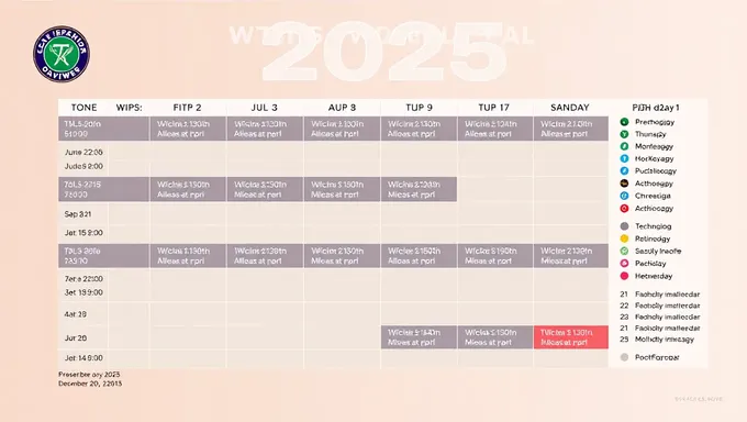 WTA 2025 Schedule Includes Major Tennis Tournaments and Events