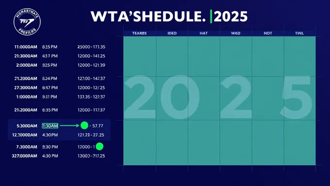 WTA Schedule 2025 Announced for Upcoming Tennis Season