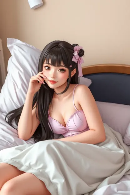 Waifu Girl Naked on Bed Scene