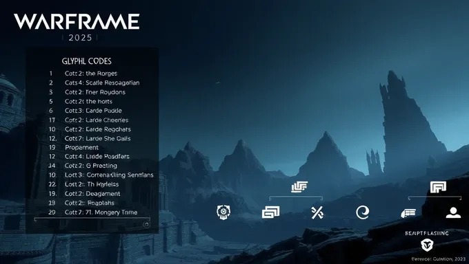 Warframe Glyph Code List for 2025 Information