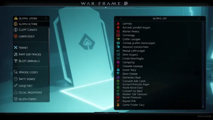 Warframe Glyph Code List for 2025 Updates