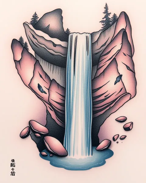 Waterfall Tattoo Designs for Men and Women