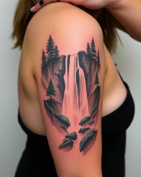 Waterfall Tattoo Symbolism and Cultural Significance