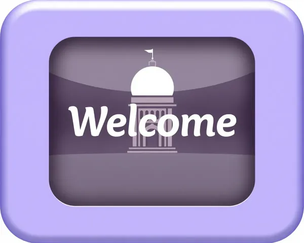 Welcome Square Button Icon PNG File Found