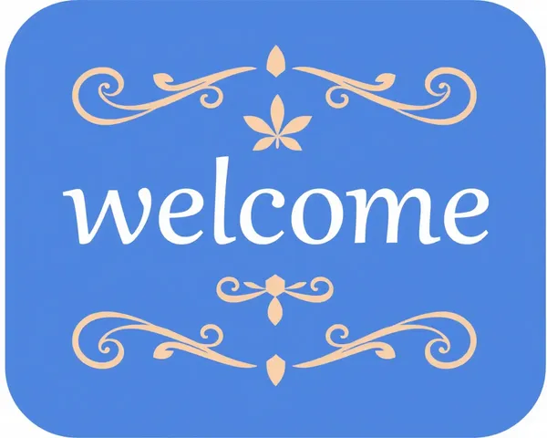 Welcome Square Button Icon in PNG Format