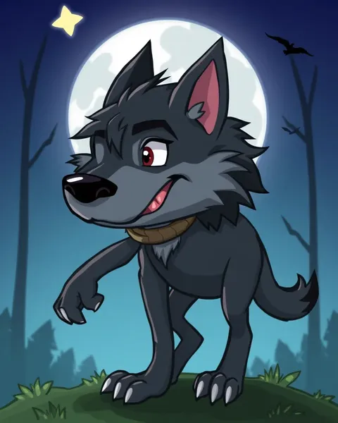 Werewolf Cartoon Picture in Color