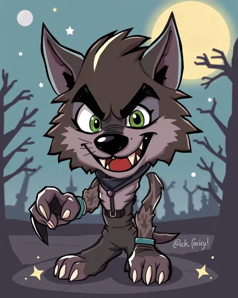 Werewolf Cartoon Picture: A Fantastical Animation Design