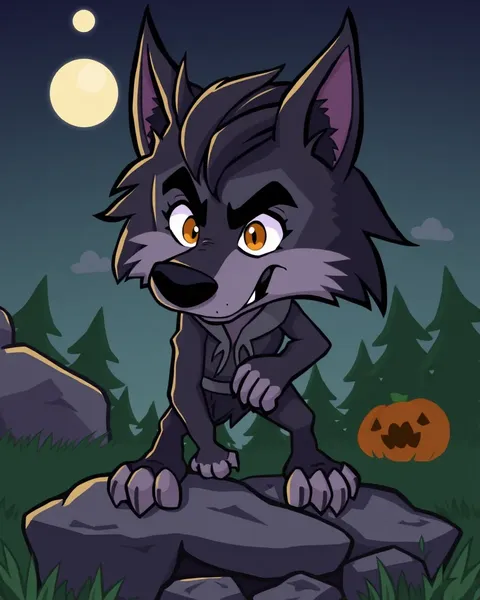 Werewolf Cartoon Pictures: Colorful Animation Art