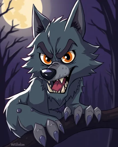 Werewolf Cartoon Pictures: Fantasy Werewolf Illustrations